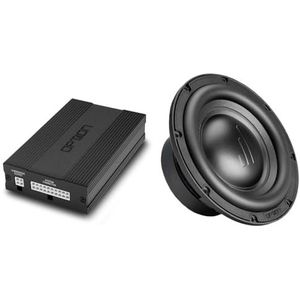 Option DSP soundupgrade V1 compatibel met Seat Ateca/Cupra Ateca (met beats geluidssysteem, met glasvezel) - 100% plug & play soundupgrade met DSP-versterker en vervangingsset voor subwoofer