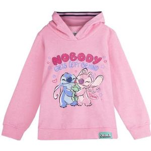 Disney Lilo en Stitch capuchontrui, voor kinderen en jongeren, coole trui, donkerblauw of roze, behaaglijk warm, maten 128-164 cm, donkerroze, 140 cm
