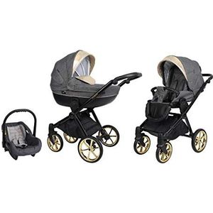 SaintBaby wandelwagen Talismann 2in1 3in1 Isofix babyzitje combi kinderwagen buggy Creme 04 3in1 met autostoeltje