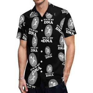 Gewichtheffen - It's In My DNA Herenoverhemden met korte mouwen, casual overhemden met knopen, zomertops met zak