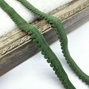 10mm elastische band Nylon lint Ondergoedbandjes BH-band Jurk Naaiwerk Kanten rand Kledingaccessoire Haarbanden DIY-Legergroen-1 yard