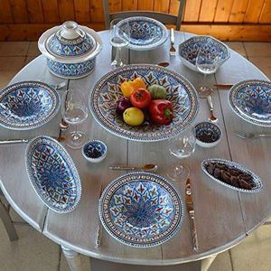 Tebsis Bakir turquoise couscous bordenset - 6 personen