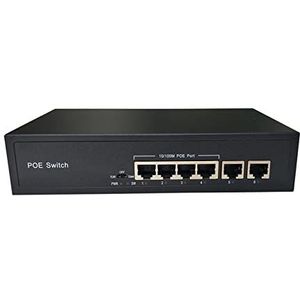 Webcam, 4CH 48W Netwerk Poe Schakel met 10/100 Mbps IEEE 802.3 AF/bij over Ethernet IK P Camera/draadloos AP/CCTV Camerasysteem