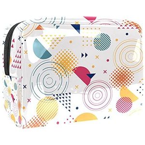 Waterdichte cosmetische tassen, geometrische gele reizen cosmetische tassen, multifunctionele draagbare make-up tassen, reizen cosmetische tas organizer voor vrouwen