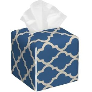 Marokkaans Blauw & Beige, Tissue Box Cover Tissue Box Houder Tissue Dispenser Tissue Houder