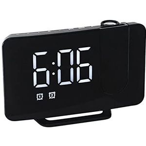 Chesoon Projectie Digitale Wekker op Plafond Muur 5,9 Inch/15cm LED Display 180°Projector USB Charger Snooze Functie Helderheid Aanpassing voor Kinderen Volwassenen Ouderen Wit