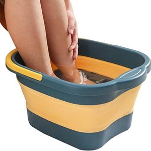 Abbto Spa-bad voor de voeten, spa badvijvergereedschap voor de voeten, opvouwbaar, spa-wastafel voor het inweken van stressverlichting, massageemmer
