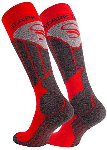 STARK SOUL - Skisokken - Rood-Grijs - Functionele Sokken voor Dames en Heren