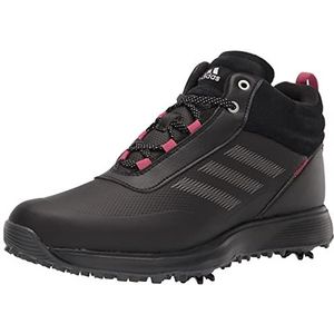 adidas Women's S2G Spikeless Mid-Cut Golf Shoes, Core Black/Dark Silver/Wild Pink, 7