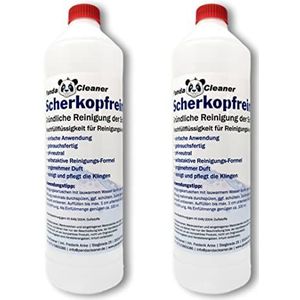 PANDACLEANER - Scheerkopreiniger 2.0 - Navulvloeistof - 2000 ml - Set van 2 - Geschikt voor Braun CCR Panasonic Philips Series Jet Clean