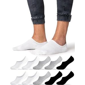 Occulto - Strolch - Enkelsokken - Grijs Gemêleerd/Zwart/Wit - 10 Pack