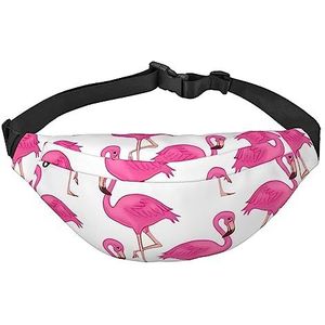 Roze flamingo heuptasje voor mannen vrouwen heuptas verstelbare heuptas voor reizen wandelen hardlopen heuptassen, zwart, één maat, Zwart, Eén maat