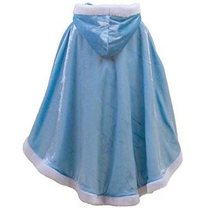 Halloween-kostuums voor meisjes, mantel met capuchon voor prinses Elsa Anna Belle Rapunzel, feest, cosplay, outfit, wintermantel (L, 7-10 jaar), blauw)