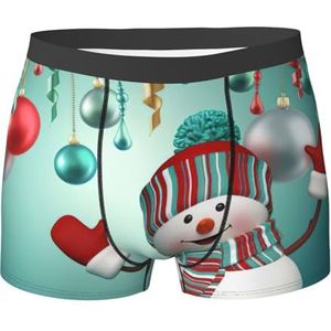 EdWal Kerstdag versieren print Heren Atletisch Ondergoed, Heren Ondergoed, Boxer Slips, Zacht Ondergoed, Zwart, XL