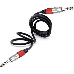 IJEKINNE Audio-verlengkabel 6,35 mm Mono-Jack Plug naar Mannelijk AUX afgeschermd voor Mixer AMP 1 m 1,5 m 2 m 3 m 5 m 8 m 10 m 1 stuk (Kleur: Oranje, Maat: 3 m)