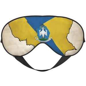 Rwanda Vlag map02 Print Lichtgewicht Slaapmasker Ademend Lichtblokkerende Reizen Yoga Outdoor Avonturen