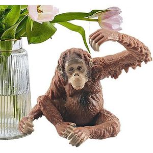 Gorilla Dierenspeelgoed - Mannelijke Gorilla Realistisch Levensecht Dierenbeeldje - PVC jungle dieren speelset, realistisch gorilla speelgoed voor kinderen en volwassenen kerst- en Vesone