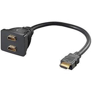 Goobay 68784 HDMI-kabeladapter, verguld