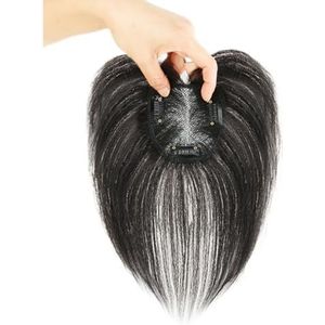 Mono Crown Haar Vervanging Donker Kant Voor Zwarte Vrouwen Haarverlies Menselijk Haar Clip In Toupee Recht, 9x10cm, 15cm Natuur Zwart