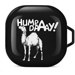 Hump Day Earbuds Case Compatibel met Samsung Hard Shell Beschermhoes Zwart-Stijl