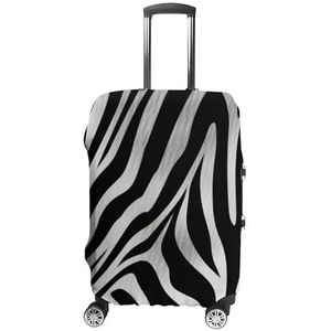 LFDSPYJE Bagagehoes Reiskoffer Cover met Zijrits Zebra Print Elastische Wasbare Koffer Protector Anti-kras Decoraitve Bagage Protector voor 45-92 cm Koffer, Zebra Print, M