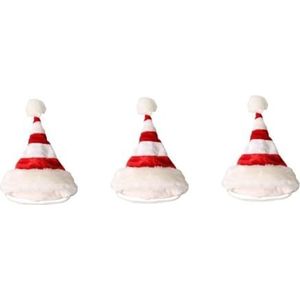FOMIYES 3 Stuks Huisdier Kerstman Kostuum Cosplay-accessoires Kerst Hondenkostuum Kerstcadeau Huisdier Cosplay Hoed Katje Kerstmuts Kerstkostuum Voor Honden 3d Hoge Hoed