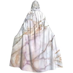 EdWal Roze Wit Marmer Patroon Print Unisex Hooded Mantel, Cosplay Heks Mantel, Volwassen Vampieren Cape, Carnaval Feestbenodigdheden