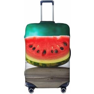 NONHAI Reisbagage Cover Protector Watermeloen met smiley Koffer Cover Wasbare Elastische Koffer Protector Anti-Kras Koffer Cover Past 18-32 Inch Bagage, Zwart, S