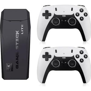 Meiurlex M8 PRO Nostalgie gameconsole met 30.000+ games, HDMI 4K Retro Game TV Game Sticks met dubbele 2.4G draadloze controllers, retro consoles emulators kinderen volwassenen cadeau (128G)