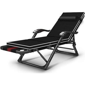 GEIRONV Sun Loungers, met afneembare katoenen pad lounge stoelen kantoor verstelbare strand vouwstoel massage fauteuils Fauteuils