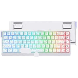 QPSJXN Mchose Ace68 Aangepast bedraad mechanisch toetsenbord met magnetische magneet voor games en USB-interface desktop computer (Tianwang sp Switch)