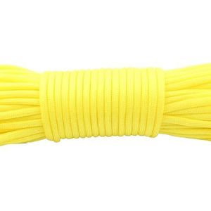 Klimtouw, Campingtouw, 4mm 100ft 550 Parachute Rope Parachute Rope Lanyard For Hiking Camping (Kleur: Zwart, Lengte (m): 50feet) (Color : 19 Yellow, Size : 100feet)
