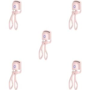 5 Set Draagbare Verwarmde Wimper Curler Type C Oplaadbare Snelle Verwarming Tool Mini Roze