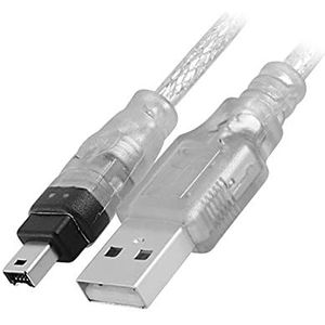 P95S iLink-adapterkabel USB 2.0 naar IEEE 1394 4 pol. stekker Firewire Sync kabel 150 cm, USB 2.0 stekker op 4-polige IEEE 1394 stekker voor So ny DCR TRV75E DV