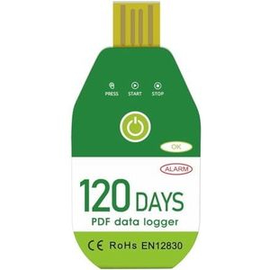 Pesfehhy USB Temperatuur Data Logger Temperatuur & Vochtigheid Recorder Alarm Thermometer Recorder Tester Rapport PDF 120 Dagen
