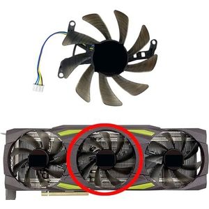 Voor PNY voor GeForce RTX3070ti 3080 3080ti 3090 XLR8 voor UPRISING EPIC-X RGB Triple Fan OC Grafische Kaart Vervangende Ventilator T129215SU(Middle fan)