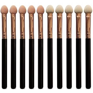 UorPoto Make-upborstels Set voor Vrouwen Professional, 10 Stks Spons Oogschaduw Borstel Sets Applicator Dubbelzijdig Herbruikbaar
