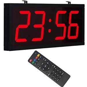 wall clock Afstandsbediening voor elektronische led-klok, digitale wandklok, groot scherm, temperatuur- en vochtigheidscyclusweergave van tijd en datum/vaste weergave