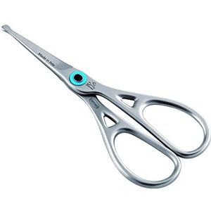 REMOS Neushaarschaar met bolvormige punt & vertanding in roestvrij staal - 11 cm