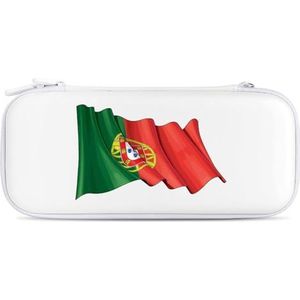 Portugal Vlag Compatibel met Schakelaar Draagtas Harde Mode Reis Cover Tas Pouch met 15 Game Accessoires Wit-Stijl