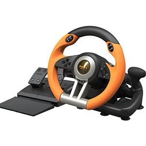 PXN V3 Pro Racestuur en Pedalen - 180° Stuurwiel, Paddle Shifters, Trillingen Feedback - Race Stuur voor PC, PS3, PS4, Xbox, Switch - Oranje