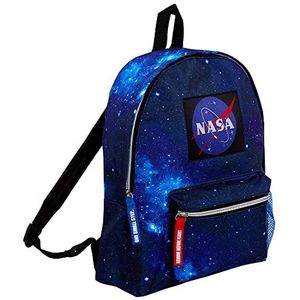 Officiële Nasa Rugzak voor kinderen en volwassenen Ruimte Sterren Galaxy Space Bag voor Werk College School Reizen, Blauw, Eén maat, Rugzak