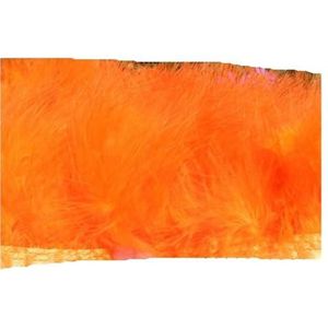 Pluche stof 1 meter 8-10 cm veren trim veer trim franje lint veren voor ambachten carnaval bruiloft feest decoratie Shaggy imitatiebont (kleur: oranje)
