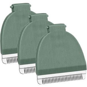 3 stuks groene vervangende messen voor Meri-dian trimmer, compatibel met Meridian Body Trimmer Onyx & Sage, hygiënische keramische vervangende messen