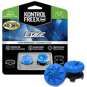 KontrolFreek FPS Freek Edge voor Xbox One en Xbox Series X Controller | Performance Thumbsticks | 1 High-Rise Convex, 1 Low-Rise Convex | Blauw