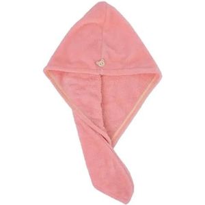 QAUUCP Microvezel haarhanddoek anti-kroezen haardroging wrap voor vrouwen en mannen droog haar hoed, super absorberend, verpakt badmuts haardroogdop (roze, 6 stuks)