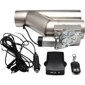 Auto Universele 2,5'' 3"" Elektrische Uitlaatuitschakelklep Y-pijp Uitlaatpijp Enkel Kleppensysteem Met Controller Afstandsbediening(3 inch)
