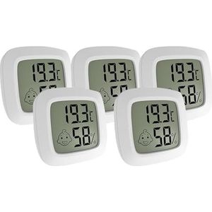 Magnetische Mini LCD Digitale Thermometer Hygrometer Kamertemperatuursensor Vochtigheidsmeter Indoor Vochtigheidsmeter Weerstation(5pcs)