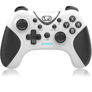Cehensy Controller voor Switch OLED/Lite, Draadloze Pro-Controller Met 6-Assige Gyro, Dubbele Trilling, Turbo en Screenshot, Joystick Gamepad, Wit