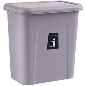 Vuilnisbakken voor binnen Kleine Desktop Trash Can Keuken Badkamer Trash Can Folding Cover (grijs) Vuilnisbak voor binnen(Dark gray)